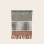 Terra Green Gray Lines Bold Minimalist Design Artwork Wall Hanging Gallery Image 1