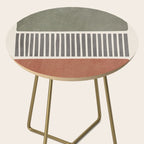 Terra Green Gray Lines Bold Minimalist Design Artwork Side Table Gallery Image 2