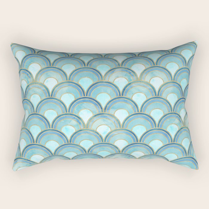 The Peacock Theme Rectangular Pillow Gallery Image 2
