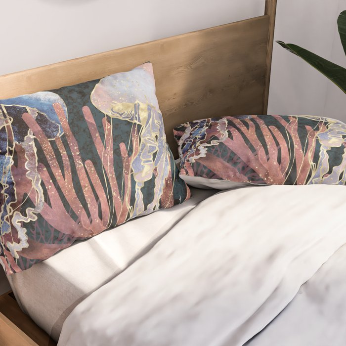 Metallic Coral Pillow Sham Gallery Image 2