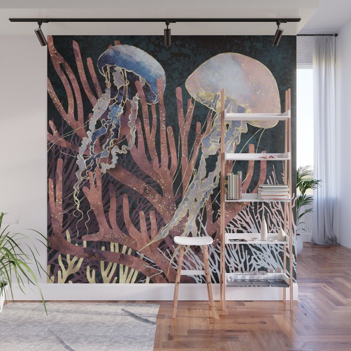 Metallic Coral Wall Mural Gallery Image 1