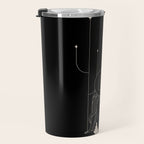 Talking to the Moon - Black and White Travel Mug Gallery Image 3