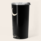 Talking to the Moon - Black and White Travel Mug Gallery Image 2