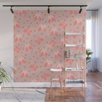 Origami Fortune Teller in Pastel Pink Wall Mural Gallery Image 1