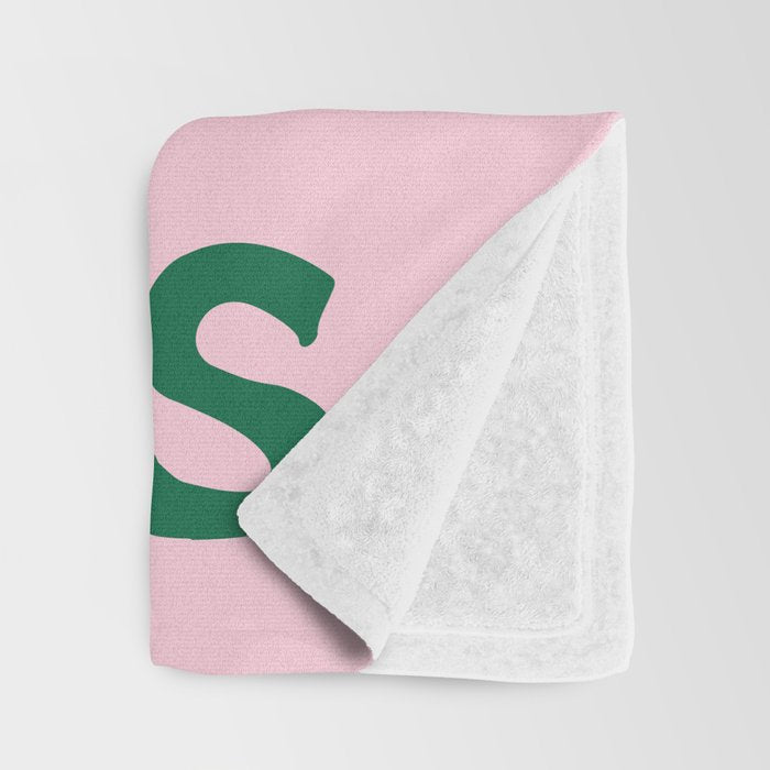 Cheers. Cocktails and Drinks in Forest Green and Pink Throw Blanket Gallery Image 3