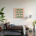 Cheers. Cocktails and Drinks in Forest Green and Pink Wood Wall Art Gallery Image 2