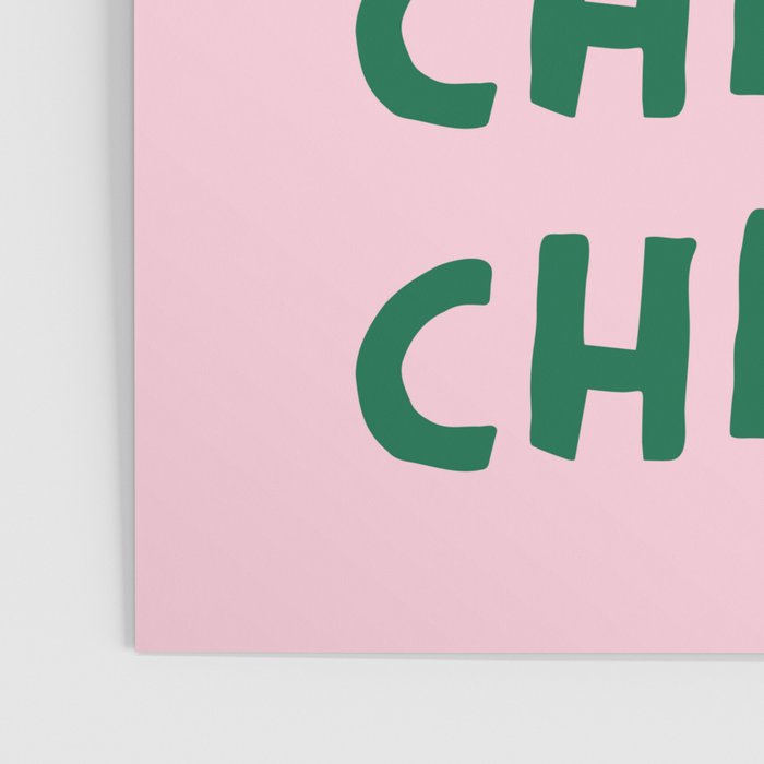 Cheers. Cocktails and Drinks in Forest Green and Pink Poster Gallery Image 3