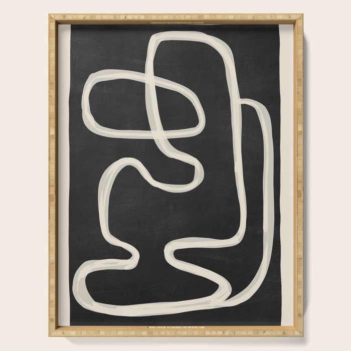 Abstract Lines 24 Serving Tray Gallery Image 1