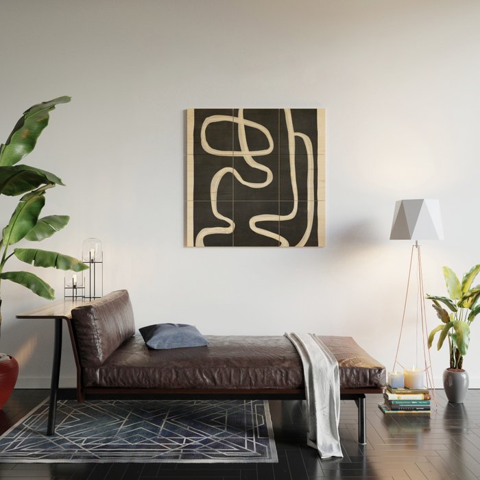 Abstract Lines 24 Wood Wall Art Gallery Image 2