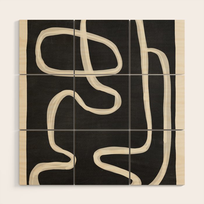 Abstract Lines 24 Wood Wall Art Gallery Image 1