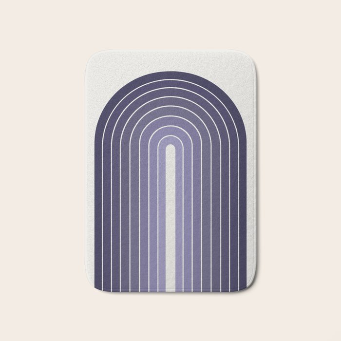 Gradient Arch XI Lavender Dusk Mid Century Modern Rainbow Bath Mat Gallery Image 1