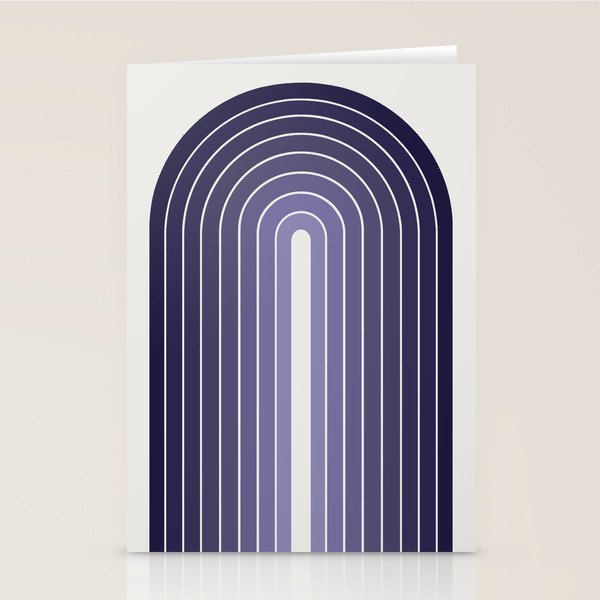 Gradient Arch XI Lavender Dusk Mid Century Modern Rainbow Stationery Card Gallery Image 2