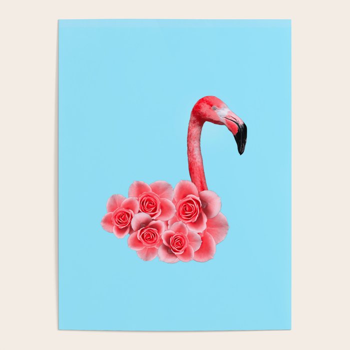 Flamingo Flowers: Pop Animals Poster Gallery Image 4