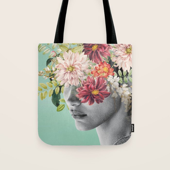 WOMAN WITH FLOWERS 12 Tote Bag Gallery Image 1
