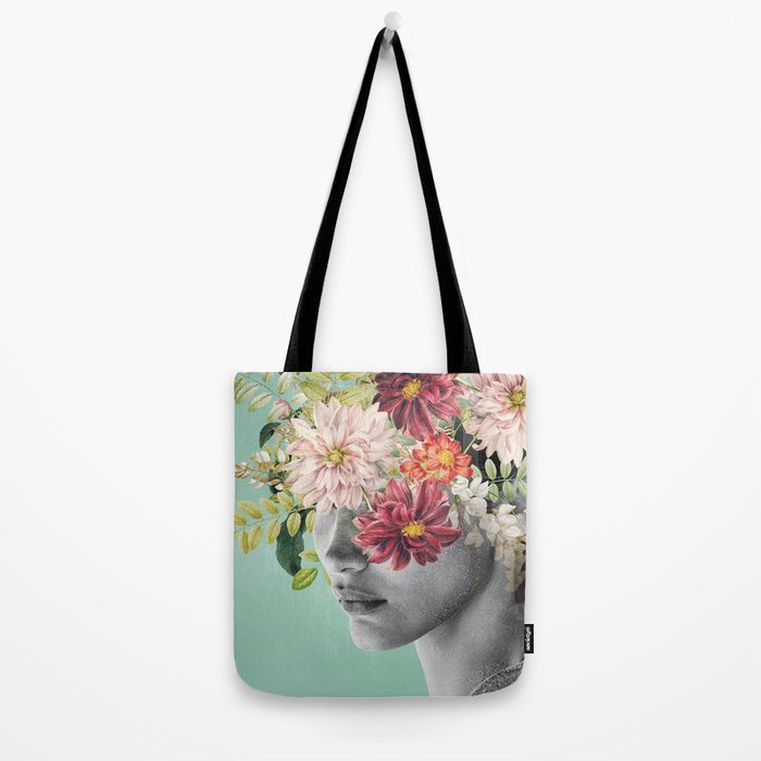 WOMAN WITH FLOWERS 12 Tote Bag Gallery Image 2