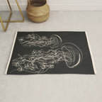 Minimal Floral Jellyfishes 2 Rug Gallery Image 1