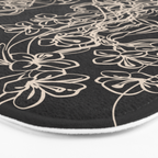 Minimal Floral Jellyfishes 2 Bath Mat Gallery Image 3