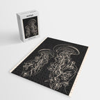 Minimal Floral Jellyfishes 2 Jigsaw Puzzle Gallery Image 2
