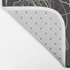 Minimal Floral Jellyfishes 2 Bath Mat Gallery Image 2