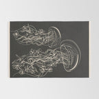 Minimal Floral Jellyfishes 2 Rug Gallery Image 2
