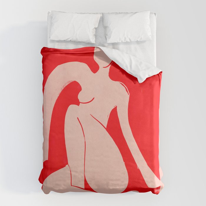 Abstract Art Female Figure 29 Duvet Cover Gallery Image 1