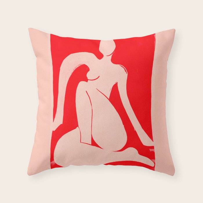 Abstract Art Female Figure 29 Throw Pillow Gallery Image 6