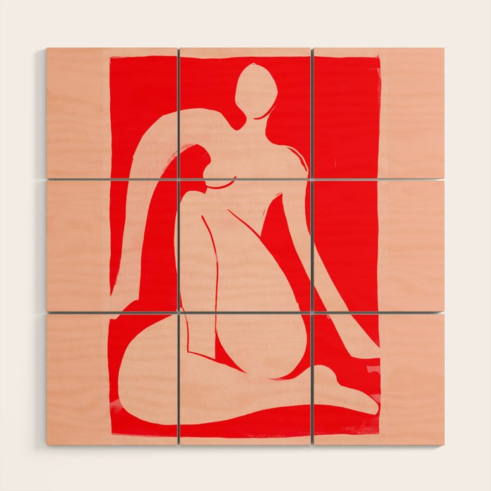 Abstract Art Female Figure 29 Wood Wall Art Gallery Image 1