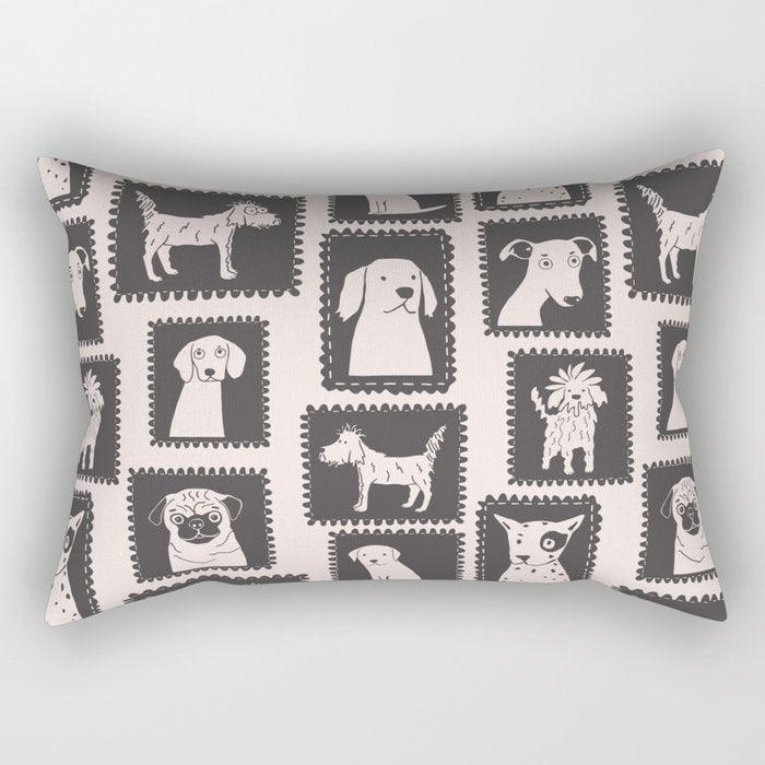 Dog portrait gallery Rectangular Pillow Gallery Image 2
