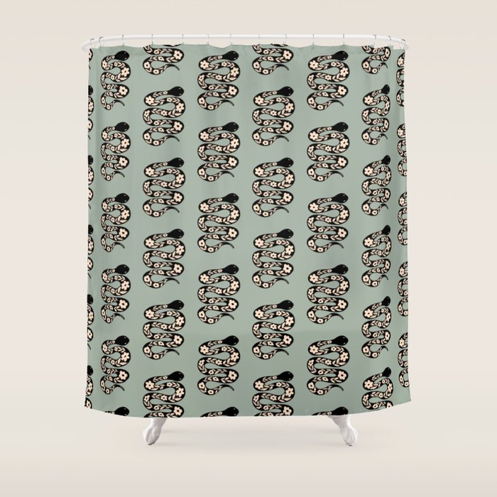Floral Snake  Shower Curtain Gallery Image 1