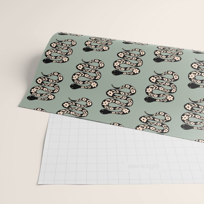 Floral Snake  Wrapping Paper Gallery Image 2
