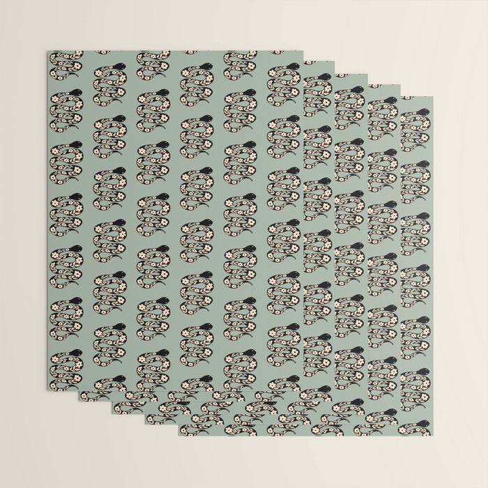 Floral Snake  Wrapping Paper Gallery Image 3