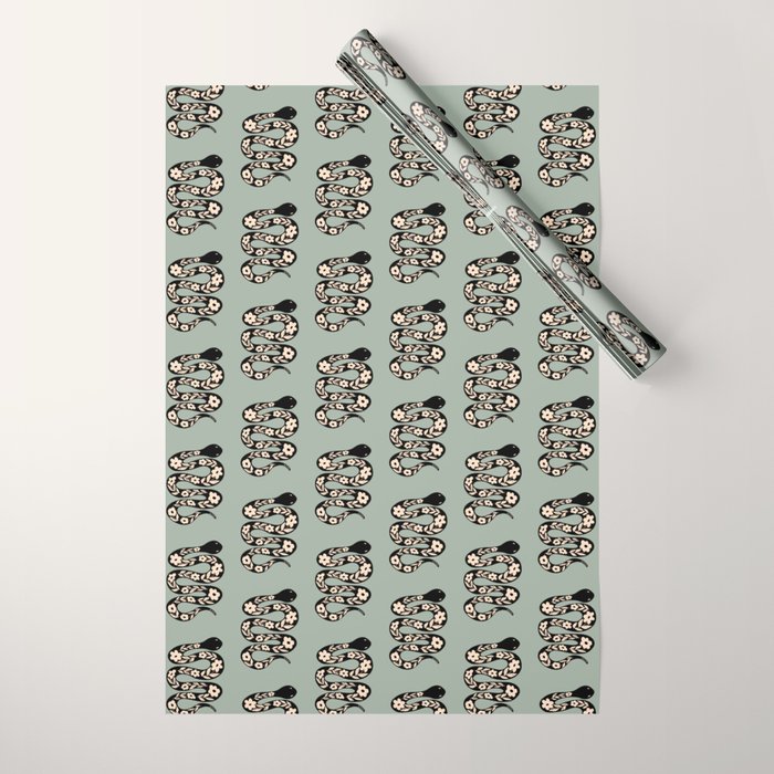 Floral Snake  Wrapping Paper Gallery Image 1