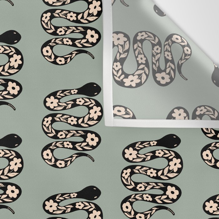 Floral Snake  Wall Tapestry Gallery Image 3