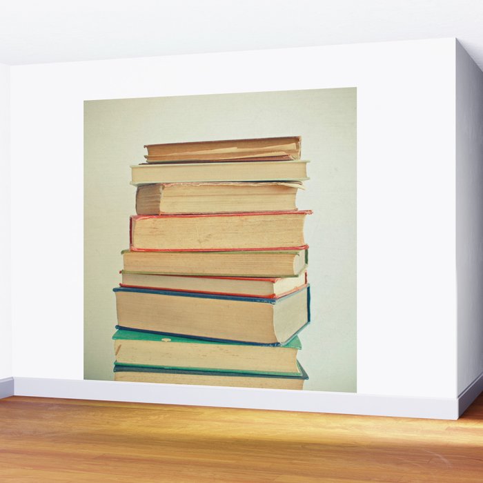 Stack of Books Wall Mural Gallery Image 2