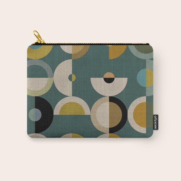 mid century modern geometric abstract pattern 24 Carry All Pouch Gallery Image 1