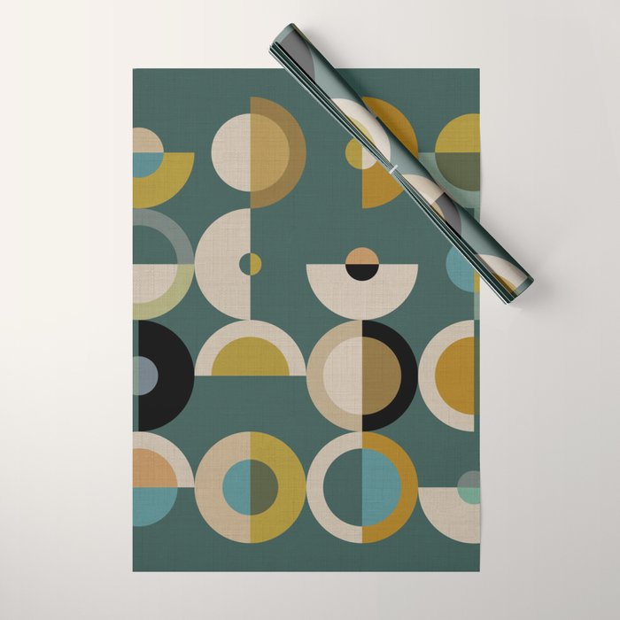 mid century modern geometric abstract pattern 24 Wrapping Paper Gallery Image 1