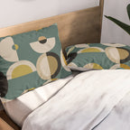 mid century modern geometric abstract pattern 24 Pillow Sham Gallery Image 2