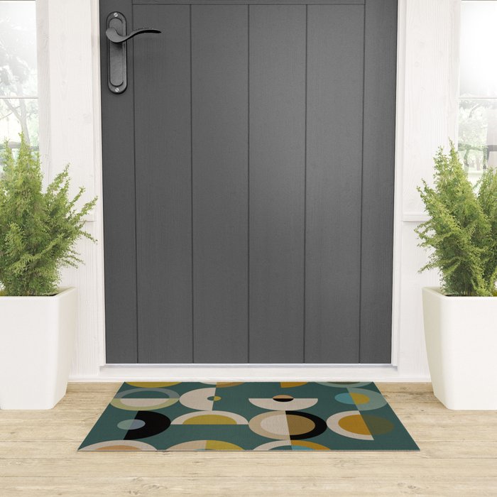 mid century modern geometric abstract pattern 24 Welcome Mat Gallery Image 3