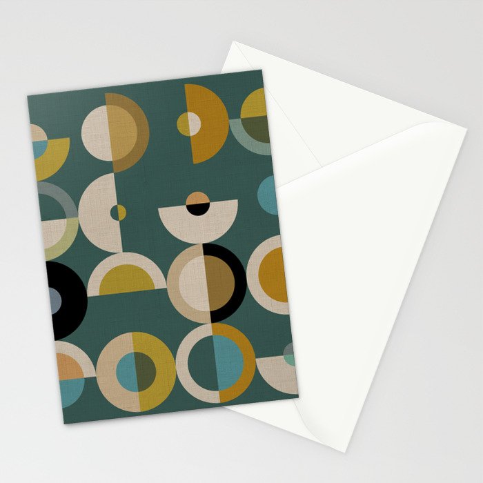 mid century modern geometric abstract pattern 24 Stationery Card Gallery Image 2