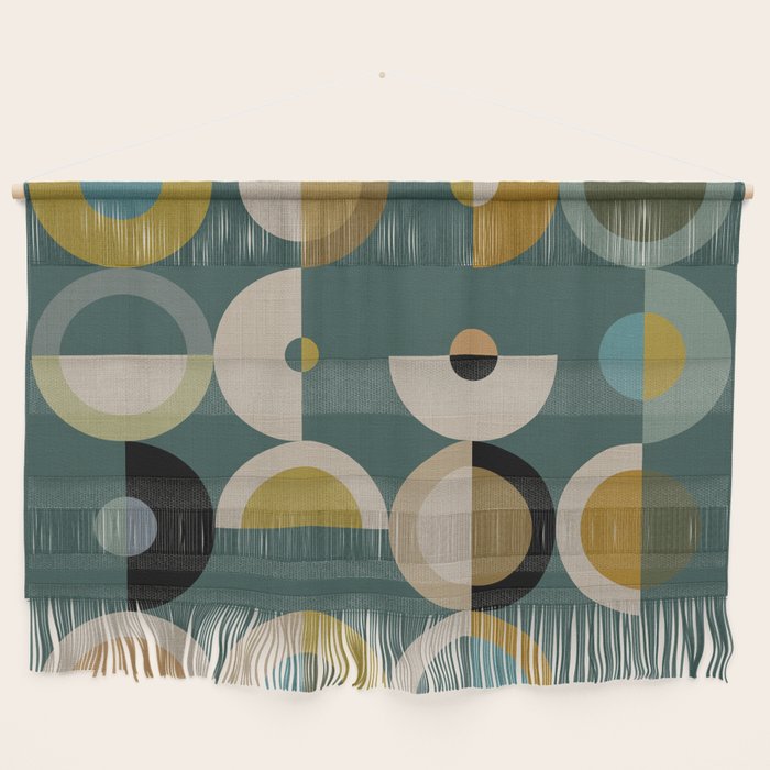 mid century modern geometric abstract pattern 24 Wall Hanging Gallery Image 1