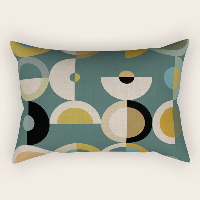 mid century modern geometric abstract pattern 24 Rectangular Pillow Gallery Image 1