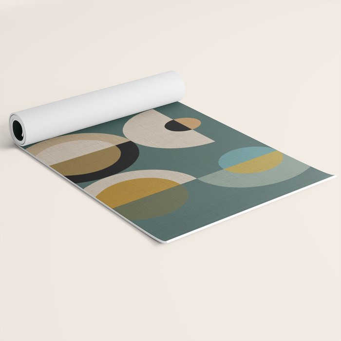 mid century modern geometric abstract pattern 24 Yoga Mat Gallery Image 2
