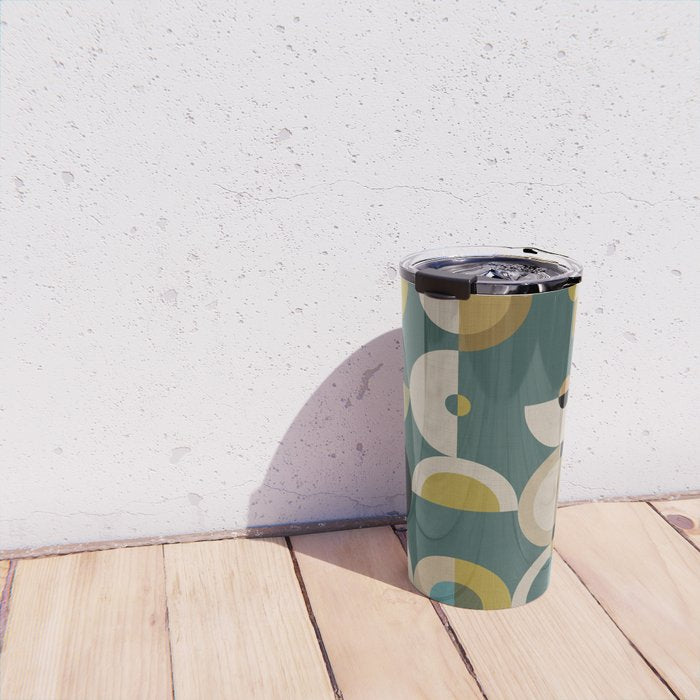 mid century modern geometric abstract pattern 24 Travel Mug Gallery Image 4