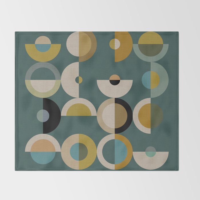 mid century modern geometric abstract pattern 24 Throw Blanket Gallery Image 2