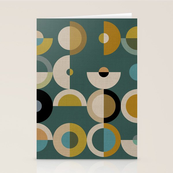 mid century modern geometric abstract pattern 24 Stationery Card Gallery Image 1