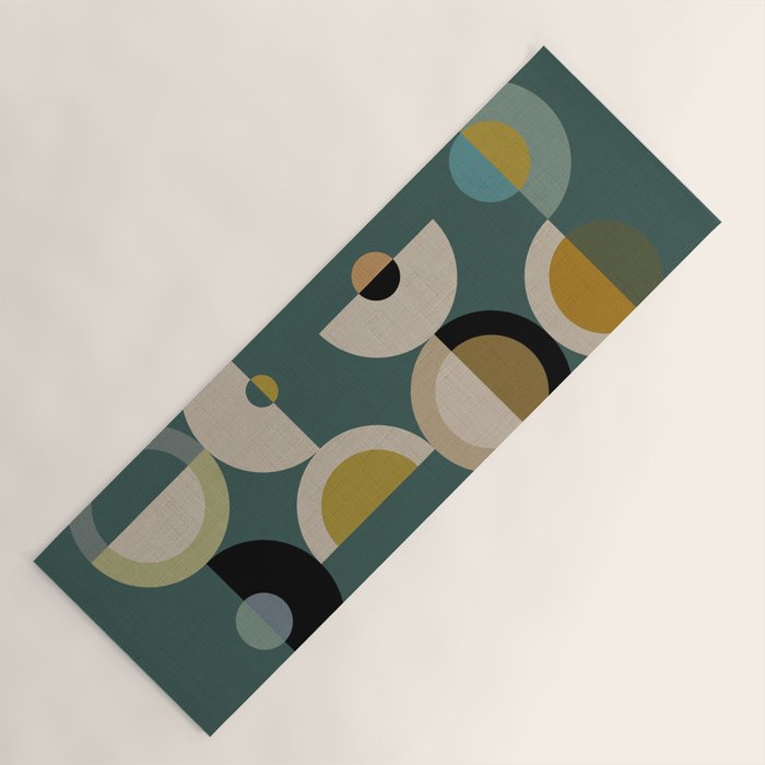 mid century modern geometric abstract pattern 24 Yoga Mat Gallery Image 1