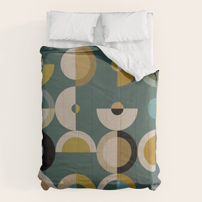 mid century modern geometric abstract pattern 24 Comforter Gallery Image 1