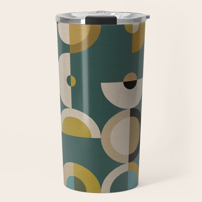 mid century modern geometric abstract pattern 24 Travel Mug Gallery Image 1