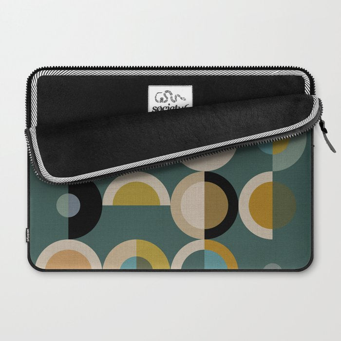 mid century modern geometric abstract pattern 24 Laptop Sleeve Gallery Image 2