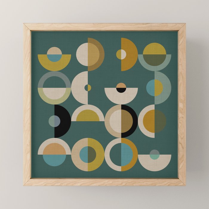 mid century modern geometric abstract pattern 24 Mini Art Print Gallery Image 1